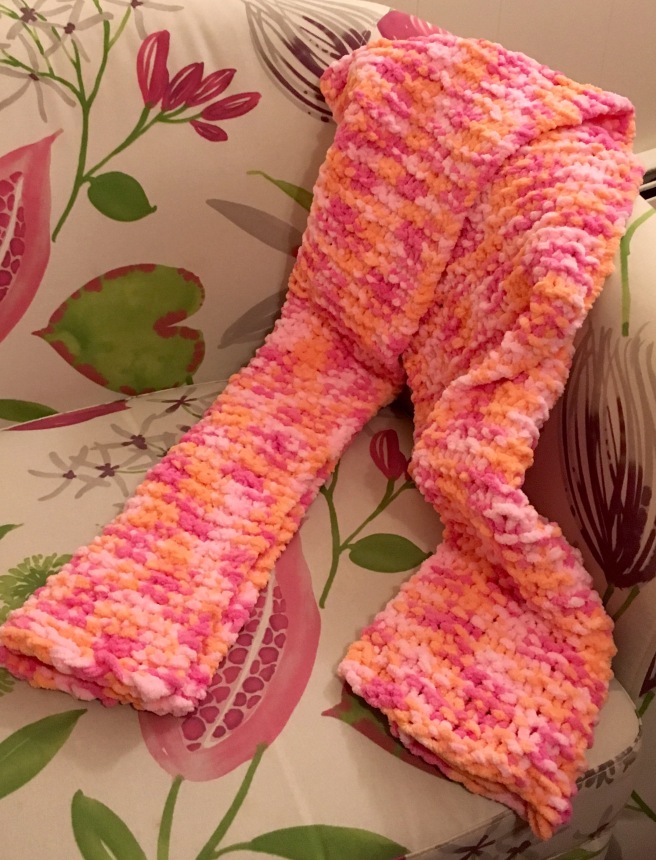 Garter knit chunky scarf